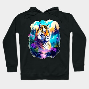 Tiger in the Mountains and Forests Hoodie